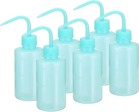 PATIKIL 150ml Wash Bottle, 6pcs Plastic Squeeze Bottle Narrow Mouth Bottle Watering Tools for Lab Cleaning Washing Irrigation Liquid Storage, Clear in Saudi Arabia