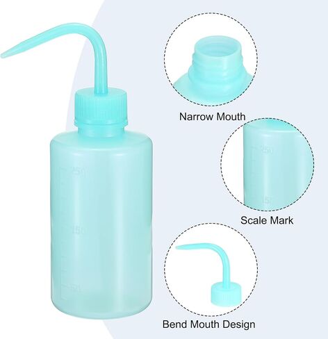 PATIKIL 150ml Wash Bottle, 6pcs Plastic Squeeze Bottle Narrow Mouth Bottle Watering Tools for Lab Cleaning Washing Irrigation Liquid Storage, Clear in Saudi Arabia
