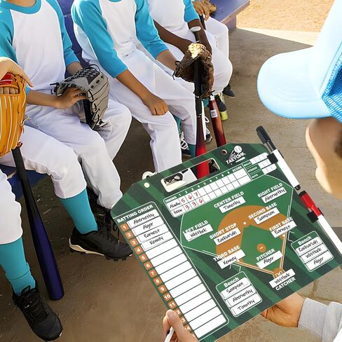 لوحة تشكيلة البيسبول المغناطيسية للمخبأ، لوحة تشكيلة البيسبول مع 30 قطعة من البطاقات، تدريب البيسبول الجاف المتين على الوجهين واسع مع حقيبة يد مقاومة للماء، ملحقات تدريب البيسبول in Kuwait