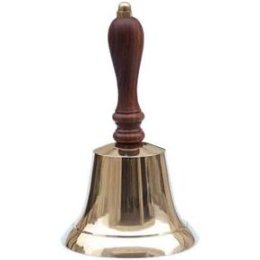 Hampton Nautical Solid Brass Hand Bell, 7", Brass