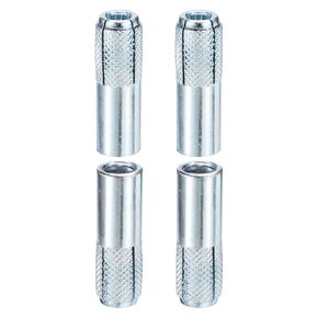 1/2" x 2" Drop-in Anchors - 4 Pack - Good for Dry Walls Hollow Bricks Plaster - Carbon Steel Sleeve Anchors Tool Expansion Anchors - Silver