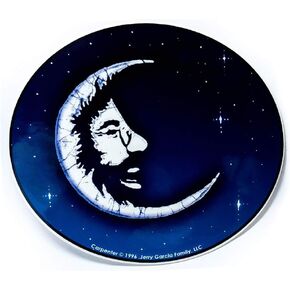 Grateful Dead Jerry Garcia Moon - Small Bumper Sticker / Decal (2.25" Circular)