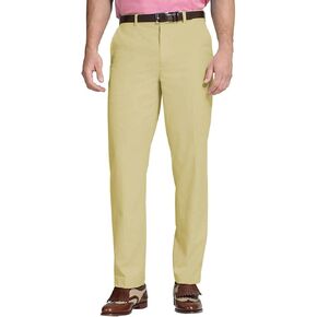 بنطال جولف رجالي من Brooks Brothers St Andrews Links سادة ومسطح من الأمام من البوليستر،