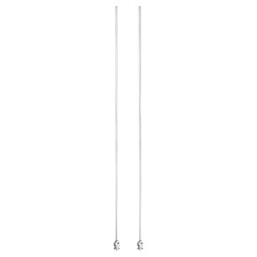 PATIKIL 14Ga x 12 Inch Stainless Steel Dispensing Needle Tips, 2Pcs Metal Glue Needle Tube Blunt Tips Luer Lock for Thick Glue Ink Lab, Silver