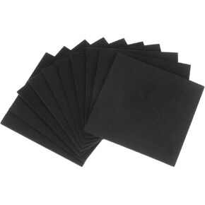 uxcell 10pcs Rubber Padding Sheets 1/8 inch Thick x 4 Inch Long Square Neoprene Foam Sheet Non-Slip Anti Vibration Pads, Anti-Skid Noise
