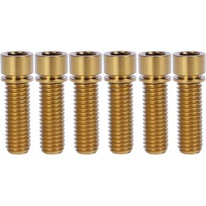 6Pcs Titanium M8 x 25mm Ti Bolt with Washer for Bicycle Stem