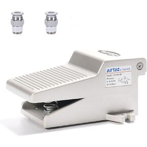 Foot pedal valve 5/2 way AirTac 4F210-08 1/4 PT Pneumatic Air Acting Type Controlled By Foot Switch Rubber Anti-slip 2 Position 5 Way