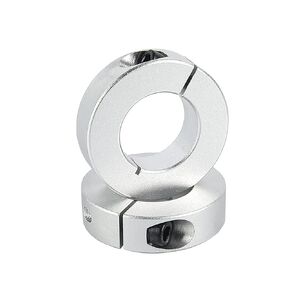 Anti-Collision Block Stopper, Positioning Block, Anti-Dropping for Linear Motion Rod Shaft Guide 25mm, Fixed Slider Bearing Block Ring, Silver, 2Pcs