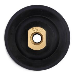 5 Inch Rubber backer Pad/Hook and Loop Backing Pad with Arbor 5/8"-11 for Grinder