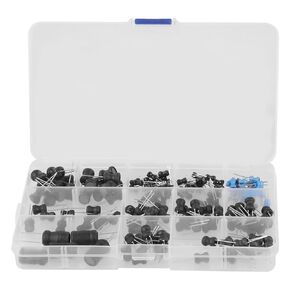 Variable Resistor, 12 Values 145Pcs Inductor 10uH-10mH Assortment Kit High Self Resonance Frequency Radial Power Choke Coil Inductors Assortment Kit with Clear Plastic Box