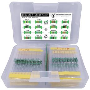 160 pcs Inductor Large Assortment 16 Values 4.7uH to 4.7mH, 1W, 1 watt