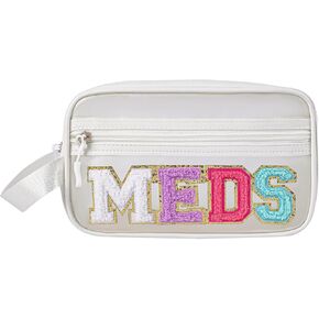 Clear Chenille Letter Makeup Bag，Transparent Waterproof Cosmetic Bag, Sunscreen Accessories Storage Organization