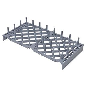 FSE Quantum QPDR1 Millenia Pronged Drying Rack Section, 12"W x 24"D, 1.5" spacing between prongs, made of heavy duty polypropylene, gray finish