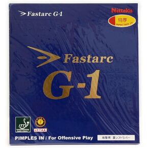 NITTAKU Fastarc G-1 Table Tennis Rubber (Red, Thick(1.8))