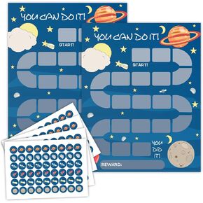 Construction Truck Behavior Reward Chart System, Positive Behavior Routine Chore Chart Responsibility Form for Toddlers Boys & Girls(Includes 10 Reward Charts 216 Round Sticker) - b01