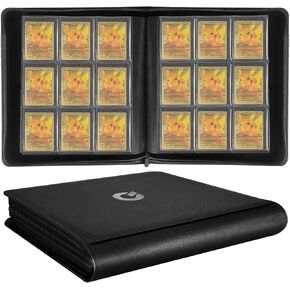 Toploader Binder, top loader binder for cards, 36 pages with 9 pockets per page Holds 324 Toploaders, card folders for trading cards or Sports Cards in 3 x 4'' Toploaders