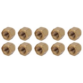 Acorn Cap Nuts(M5x0.8mm) 10Pcs, Brass Acorn Dome Cap Head Hex Nuts - for Industrial Mechanical Equipment, Gold Tone