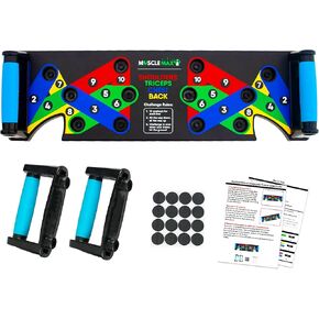 Pushup Board 9 in 1 Home Workout Equipment Multi-Functional Pushup Bar System Fitness Floor Chest Muscle Exercise