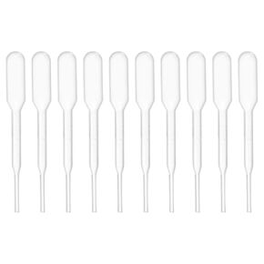 PATIKIL Disposable Transfer Pipettes, 100pcs 0.2ml LDPE Polyethylene Plastic Pipette for Transfer Liquid for Lab, Chemistry, Clear