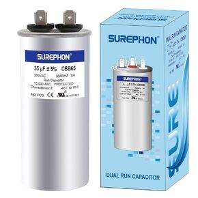45/5 uF 370V or 440V Dual Run Start ac Capacitor for ac CBB65r CBB65b Capacitor for Motor Start or Heat Pump, Condenser, Pool Pump
