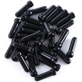 30Pcs Black Bike Cable End Caps Aluminum Alloy Cable End Crimps Bicycle Brake Tips Shifter Cable Ends Cap MTB Derailleur Shifting Cover Crimps Bike Brake Cables and Housing Brake Parts