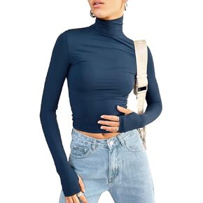 Lacozy Workout Tops for Women Long Sleeve Athletic Tops Compression Shirts Woman Breathable Gym Shirts Slim Fit
