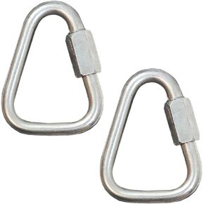 BoxerTool 2 piece 4.14" Delta Quick Link Large Triangle – Heavy Duty Triangle Carabiner – 6,000lbs Capacity