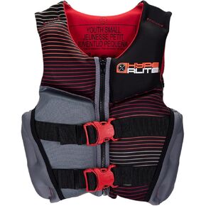 Hyperlite Indy CGA Kids Wakeboard Vest Grey/Red Sz S (50-75Lbs)
