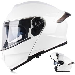 Uchoose Modular Motorcycle Helmets Dual Visor DOT Flip up Full Face Street Dirt Bike ATV Off-Road Motocross Helmet