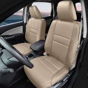 Car Seat Cover Fit for Honda CRV 2015 2016 Full Set Leather CR-V Seat Covers (Beige,5 Seats)