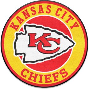 FANMATS 17963 Kansas City Chiefs Roundel Rug - 27in. Diameter