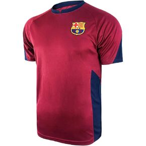 Icon Sports Mens Striker Short Sleeve Game Polyshirt UEFA Champions League Soccer Barcelona, Alternate, Medium