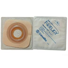 ConvaTec 125273 SUR-FIT Natura Two-Piece Stomahesive Skin Barrier with Tape Collar, Pre-Cut, Flexible, Tan, 1-3/4" Flange, 1-1/4" Stoma Opening, Pack of 10