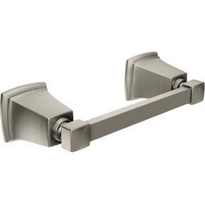 Moen Boardwalk Pivoting Double Post Toilet Paper Holder, Brushed Nickel, Y3208BN