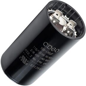 340-408 uf/MFD 220-250 VAC ±20% Volts Round Start Capacitor 50/60 Hz AC Electric Replacement Part by Blue Stars - Exact Fit for Single-Phase Electric Motors and Gear Motor Applications