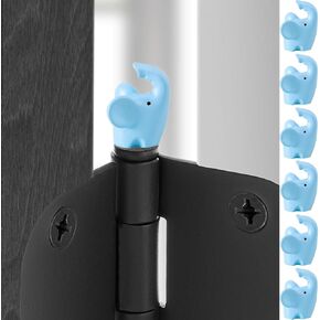 Door Hinge Heads Decorative Topper - Hinge Head Elephant Set of 6 - Magnetic Hinge Head Trinket - Hinge Pin Topper Miniature Animal Figurine
