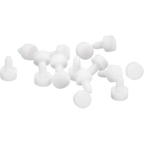 uxcell 16 Pieces White Rubber Stopper, 7mm Plug Holes for 6.5-6.8mm/0.26-0.27" Hole