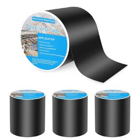 FAHKNS 6 Pack 4" x 50' Butyl Joist Tape, Self-Adhesive Flashing Joist Tape, Butyl Joist Tape for Decking, Waterproof Butyl Joist Tape for Protect Wood Joists and Beams