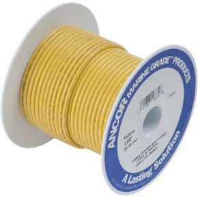 Ancor 185003 Marine Grade Electrical Primary Tinned Copper Boat Wiring (14-Gauge, Yellow, 18-Feet)