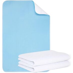 (2 Packs) Reusable Incontinence Bed Pads, washable bed pad, Heavy Absorbency (4-Layer) Waterproof Bed Pads 18"X24", nonslip & Skin-friendly, Multi-scenes tailor to Kids, Adults, Elderly & Pets