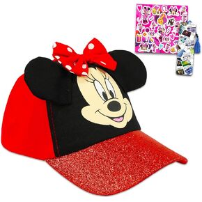 Disney Minnie Mouse Hat for Girls 4-6 Minnie Hat Bundle with Minnie Mouse Baseball Cap for Kids Plus Stickers, More | Minnie Mouse Baseball Hat for Girls, Kids