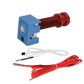 Upgraded All Metal Smart Hotend with Plated Wear Nozzle 0.4mm 12V Compatible with Prusa i3 MK3 MK3S DDB Extruder 3D Printer Replace V6 Hotend (12V)