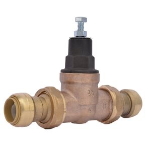 Cash Acme 23896-0060 Pressure Regulator, EB-45 Double Union Shark Bite, 3/4"