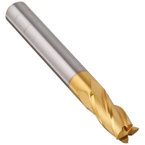 YG-1 31573TN 1/4" Carbide End Mill, 4 Flute, Stub Length, TiN Finish, 2" Length
