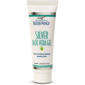 Natural Path Silver Wings 200ppm Silver with Aloe Vera Gel - Soothing Skin Care 0.75 oz