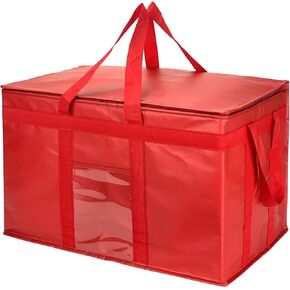 Yalin XXXL Large Insulated Cooler Bag, Styrofoam Cooler of Keep Food Hot or Cold, Reusable Double Zipper Food Delivery Bag for Grocery Shopping, 23" W x 15" H x 14" D