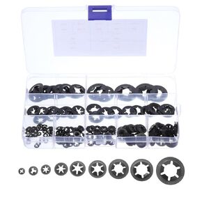 uxcell 260pcs Internal Tooth Star Lock Washers Set M2 M2.5 M3 M4 M5 M6 M8 M10 M12 Quick Speed Locking Washers, 65Mn Steel Starlock Push Nuts