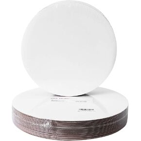ONE MORE [15pcs] 12" White Cakeboard Round,Disposable Cake Circle Base Boards Cake Cardboard Pizza Plate platter 12 inch,Pack of 15