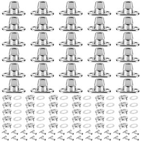 30 Piece Set Grade Twist Lock Fasteners Turn Button Eyelet and Stud, Mounting Screws for Canvas Marine Fastener Turn Buttons