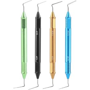 JMU Dental Gutta Percha Pluggers 4Pcs/Set, NiTi Tip & Stainless Steel Tip Double Ended Filling Instruments in Kuwait